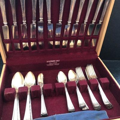 K19: Alvin Silverplate Flatware and Chest