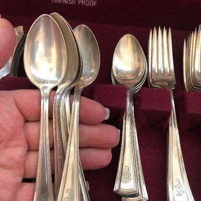 K19: Alvin Silverplate Flatware and Chest