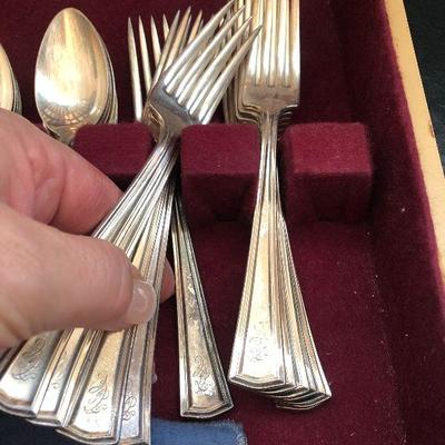 K19: Alvin Silverplate Flatware and Chest