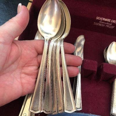 K19: Alvin Silverplate Flatware and Chest