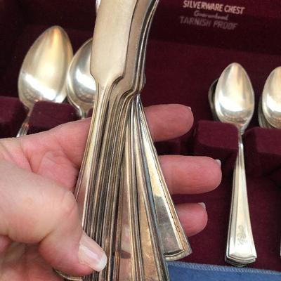 K19: Alvin Silverplate Flatware and Chest