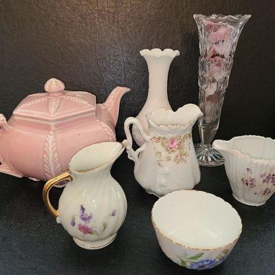 K24: Pottery Tea Pot, Sugar, Creamer and more