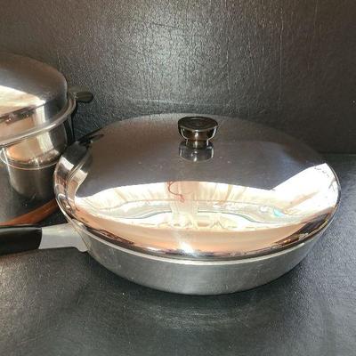 K27: Revere Ware Large Saute Pan and Stock Pot