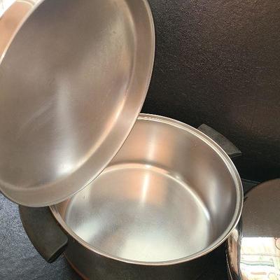 K27: Revere Ware Large Saute Pan and Stock Pot