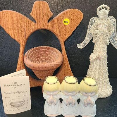 K31: Wooden Folding Angel Basket and more