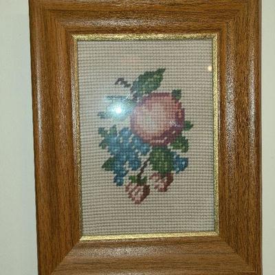 K32: Vintage Needlepoint Wall Art