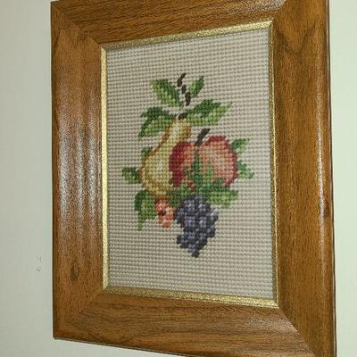 K32: Vintage Needlepoint Wall Art