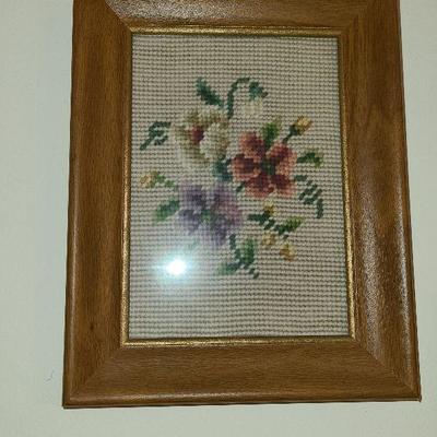 K32: Vintage Needlepoint Wall Art