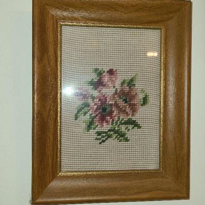 K32: Vintage Needlepoint Wall Art