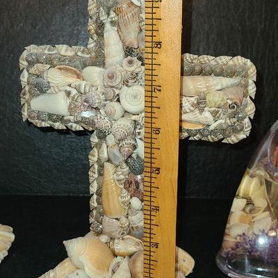 K36: Shell Inspired Decor, Shell Cross, Shell candle Holder and More