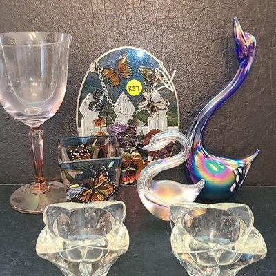 K37: Butterfly Sun Catcher, Butterfly Votive and more decor