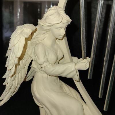 K39: Angel Harp, Angel Wings Candlestick and Cloudworks Figurine