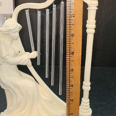 K39: Angel Harp, Angel Wings Candlestick and Cloudworks Figurine
