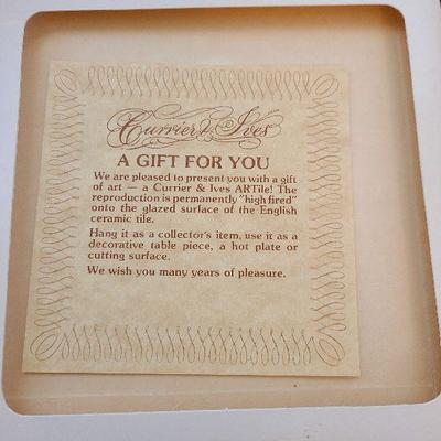 K47: Currier & Ives Hot Plates/Trivets