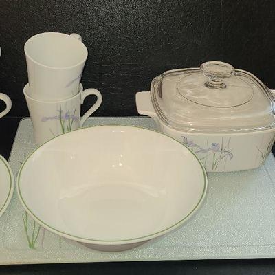 K50: Corning Ware Shadow Iris Serving Pieces