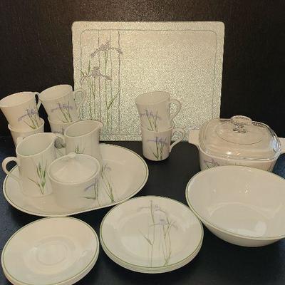 K50: Corning Ware Shadow Iris Serving Pieces