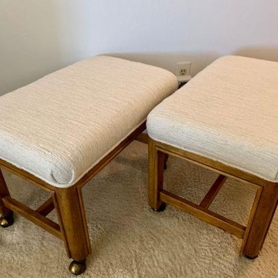#232   PAIR OF ROLLING BENCHES UPHOLSTERED SEAT CUSHION