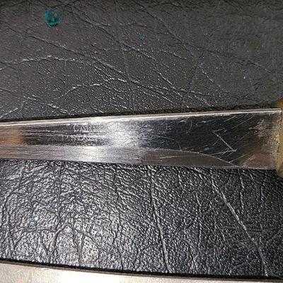 K52: Fama Italy Maniago Butcher Cleaver & Carvel Hall Filet Knife/Sheath