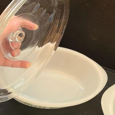 K53: Vintage Glassbake Casserole and Custard Cups