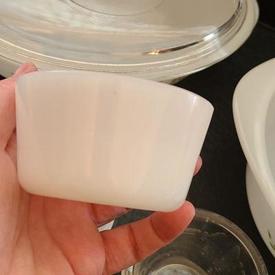 K53: Vintage Glassbake Casserole and Custard Cups
