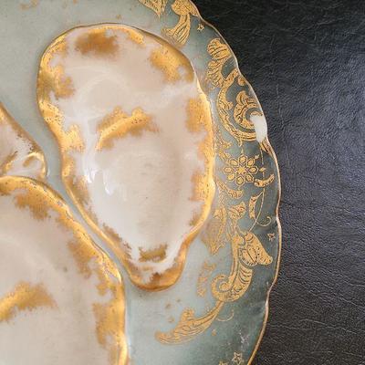 K56: Handprinted Antique Floral Plates and Vase.