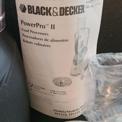 K58: Black and Decker Power Pro Food Processor/Chopper