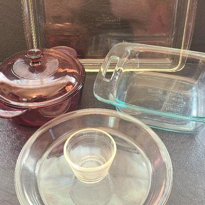 K61: Pyrex Baking Pan, Casserole, Pie plate and more