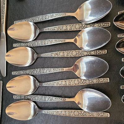 K63: MCM Vintage Granada Rose Stainless Made in Japan Flatware