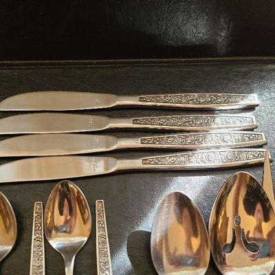 K63: MCM Vintage Granada Rose Stainless Made in Japan Flatware