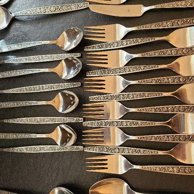 K63: MCM Vintage Granada Rose Stainless Made in Japan Flatware