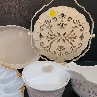 K71: Metal Server, Fire King Egg Plate and more