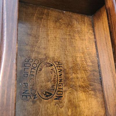 K73: Bennington Vermont Solid Wood Server W/Hutch