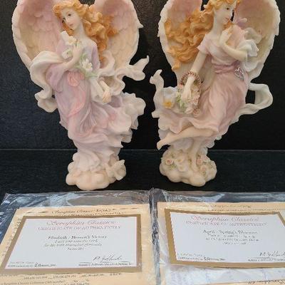K75: Seraphim Classics Angels Elizabeth & April (Heavens Victory & Springs Blossom)