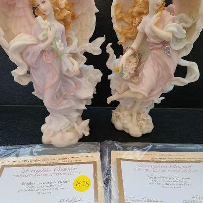 K75: Seraphim Classics Angels Elizabeth & April (Heavens Victory & Springs Blossom)