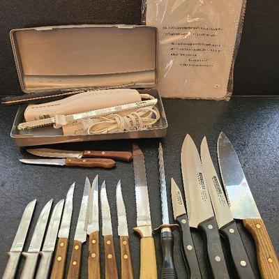 K79: Kitchen Knives and Turkey Carver Lot