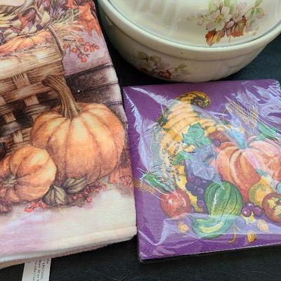 K86: Fall Casserole, Napkins, Dish Towels and More