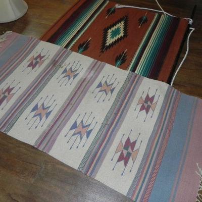 LOT 162  SOUTH WESTERN RUGS/WALL HANGINGS