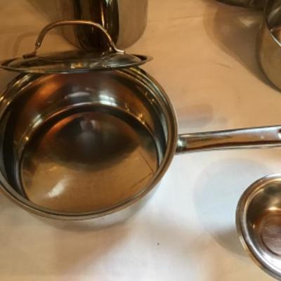 169: Lot of Stainless Steel Cookware 