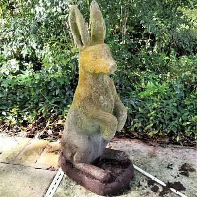 Lot #169  Heavy Concrete Bunny/Rabbit statue for Patio or Garden