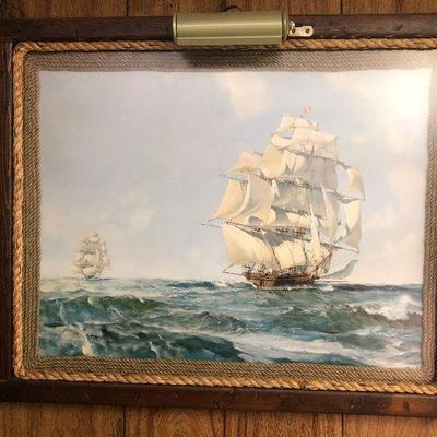 F2: Nautical Artwork of Tall Ships at Sea