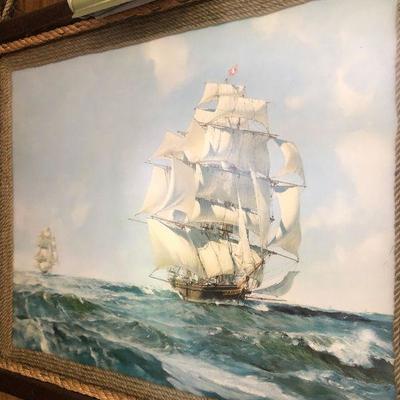 F2: Nautical Artwork of Tall Ships at Sea
