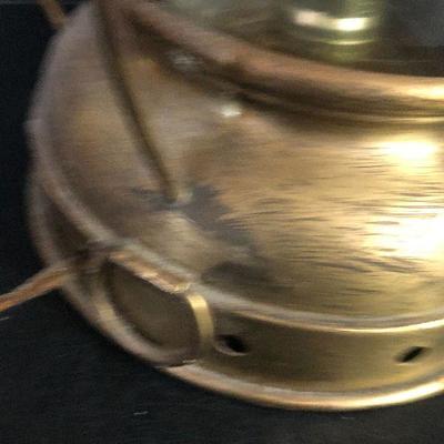 F12: Vintage Brass Hanging Lantern Converted to Electric lamp