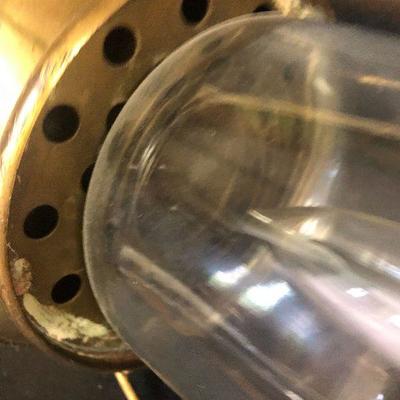 F12: Vintage Brass Hanging Lantern Converted to Electric lamp