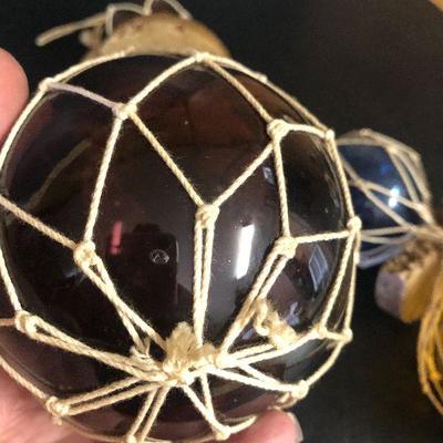 F16: Fishing Net Glass Bouy Float 5-Balls and Illuminary