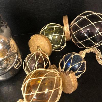 F16: Fishing Net Glass Bouy Float 5-Balls and Illuminary