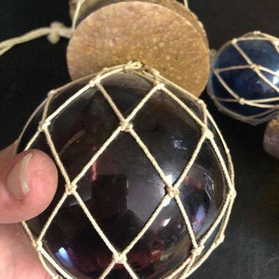 F16: Fishing Net Glass Bouy Float 5-Balls and Illuminary