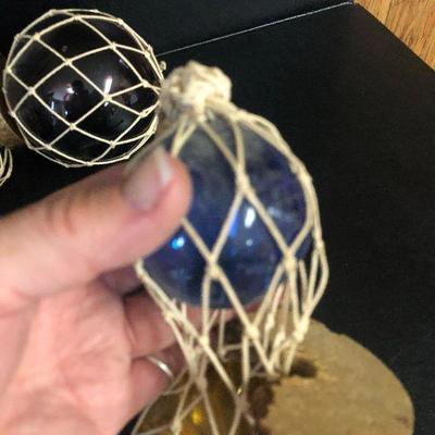 F16: Fishing Net Glass Bouy Float 5-Balls and Illuminary