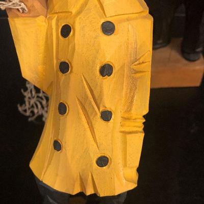 F20: Wood Carved Nautical Characters Fisherman and Captain