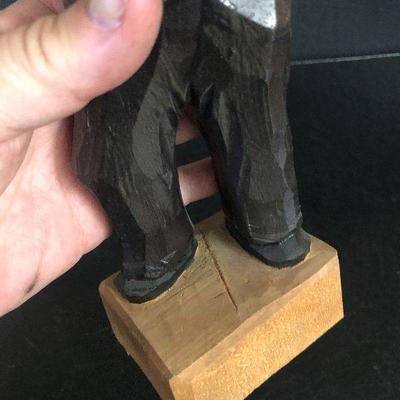 F20: Wood Carved Nautical Characters Fisherman and Captain