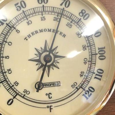 F21:  Vintage Springfield Thermometer Barometer